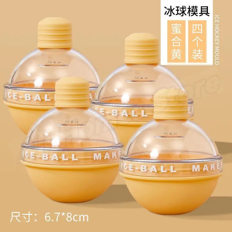 Silicone Ice Ball Maker Hockey Mold Round Reusable Cube Ball Mold Whiskey Cocktail Ice Maker DIY 2026 New Round Ice