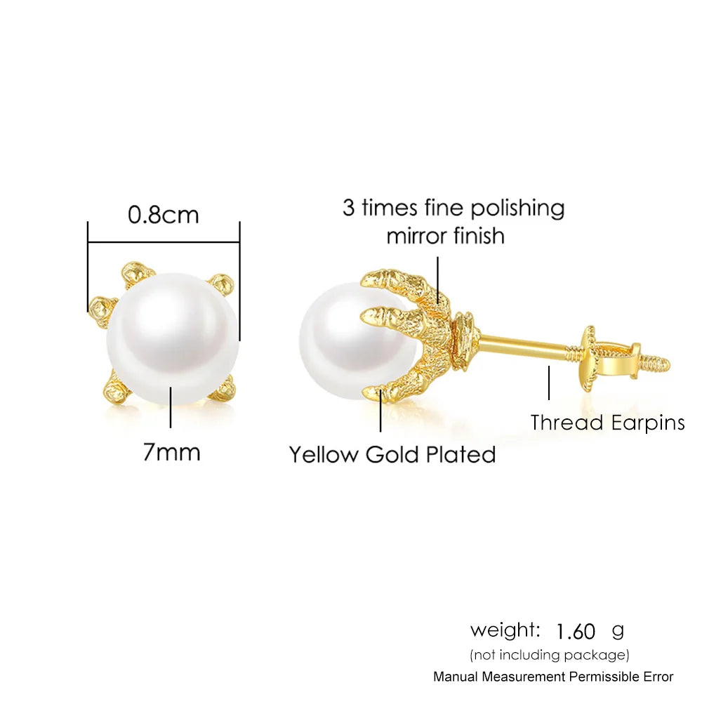 Iced Out Stud Earrings — Gold
