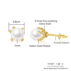 Iced Out Stud Earrings — Gold