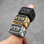 FTW Middle Finger Ring — Stainless Steel