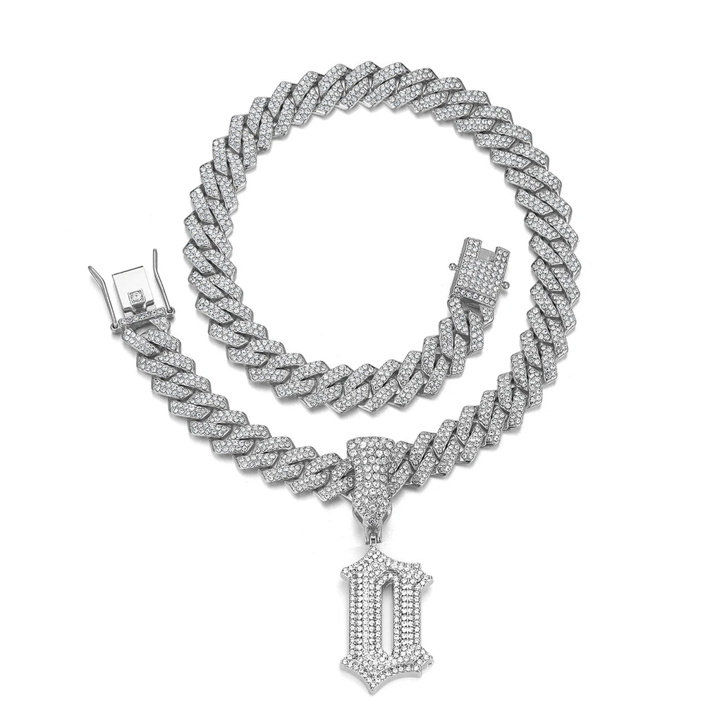 Fashion Shining A-Z Letter Pendant Zircon Inlaid Charm Necklace 26 Initial Alphabet Name Clavicle Chain Party Jewelry Gift