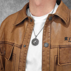 Viking Wolf Stainless Steel Pendant Necklace
