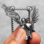 Angel Kiss Pendant Necklace — Stainless Steel