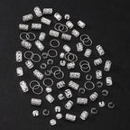 80-Piece Dreadlock Tube Hair Beads for Braids