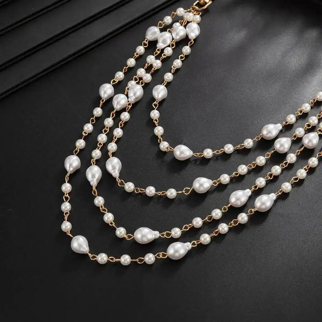 Multi-Layer Pearl Trouser Keychain — Zinc Alloy