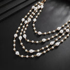 Multi-Layer Pearl Trouser Keychain — Zinc Alloy