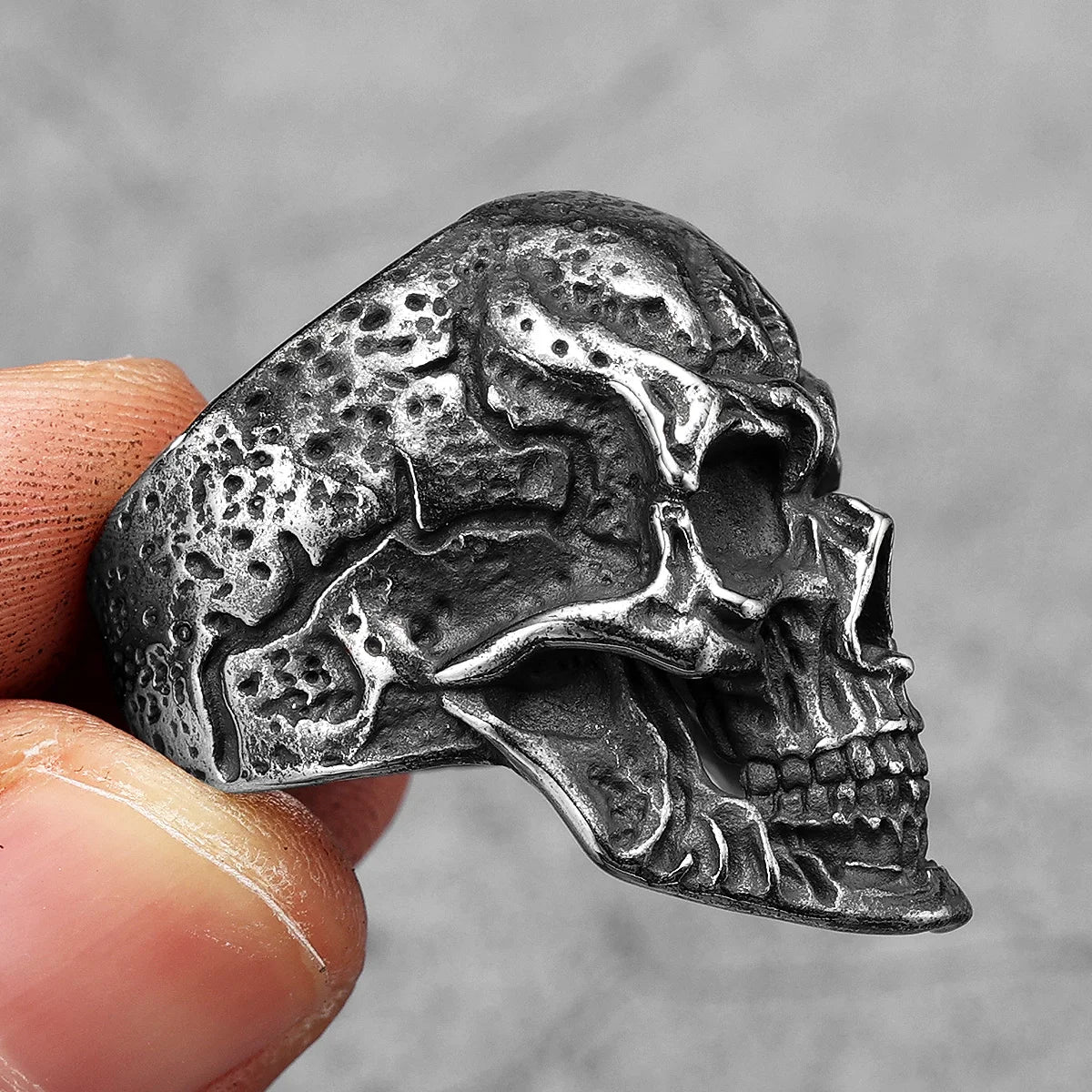 Gothic Black Ring — Stainless Steel