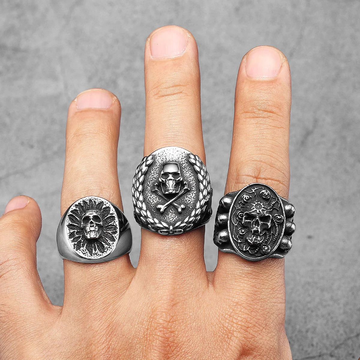 Victory Skull Ring — Stainless Steel