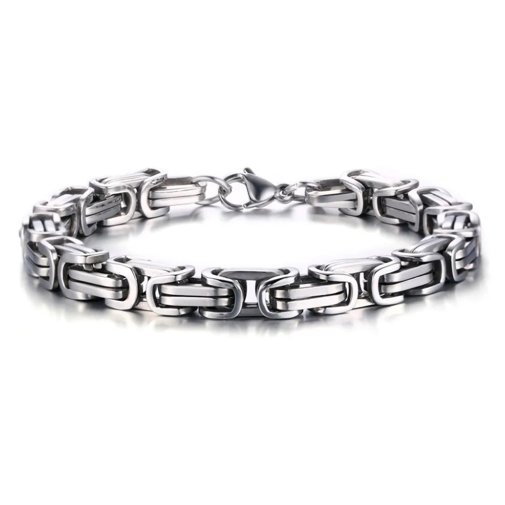 Motorcycle Steel Bracelet 8MM Biker Tough