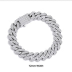 Iced Out Miami Cuban Chain Bracelet — Stainless Steel