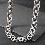 Vintage 50CM Long 20MM Width Choker Necklace Man Solid Polished Matte Stainless Steel Link Chain Necklaces for Men Male
