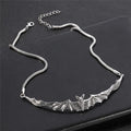 Gothic Silver Plated Bat Chocker Necklace Vampire Bat Pendant Necklace Dark Style Choker Bat Jewelry Gift Women Girls