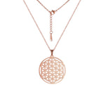 Flower of Life Sacred Geometry Necklace Stainless Steel Mandala Neck Chain Women Men Vintage Universal Spiritual Jewelry