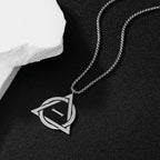 Triangle Stainless Steel Pendant Necklace For Men Women Luxury Hip Hop Necklaces Fashion Simple Retro Accessories