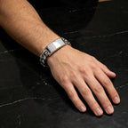 Heavy Chunky Cuban Link Chain Bracelet Jewelry High Quality Stainless Steel Zircon Bracelet Men Accessories