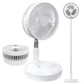 Portable Fan Rechargeable Mini Folding Telescopic Floor Low Noise Summer Fan Cooling For Household Bedroom Office Deskto