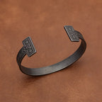 Viking Rune Open Bracelet — Stainless Steel