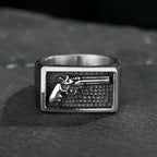 Vintage Guns Cowboy Ring — Stainless Steel