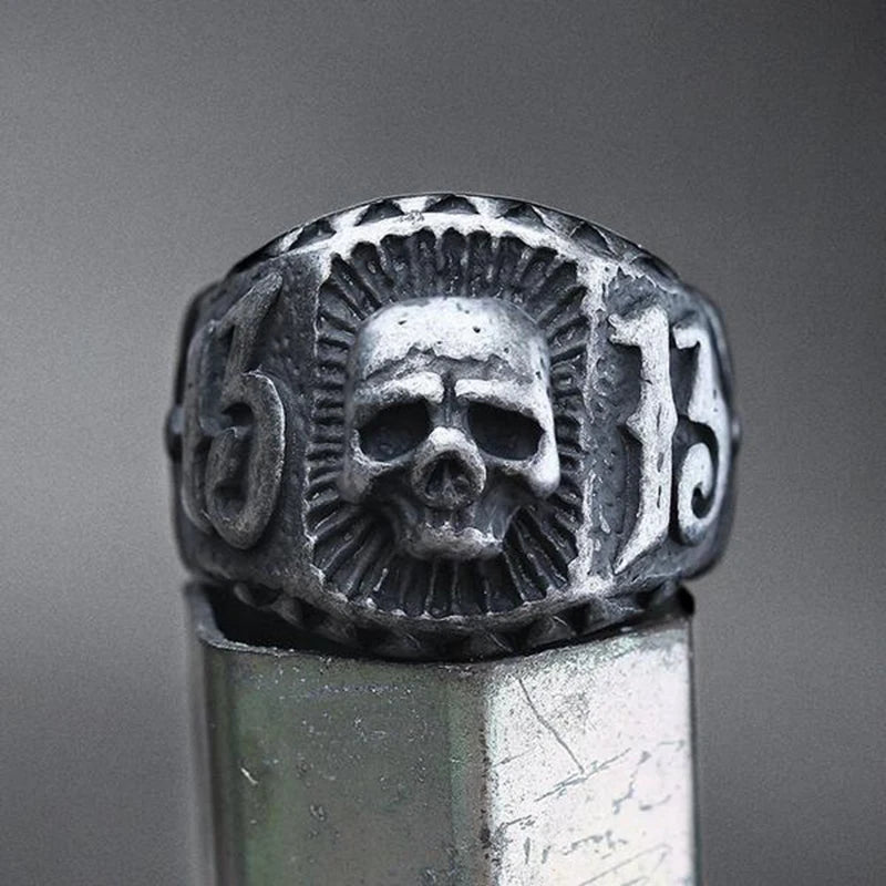 Christmas Charm Halloween Octopus Skull Punk Stainless Steel Seaman Rings Men Anel Puck Jewelry Gift for Sailor