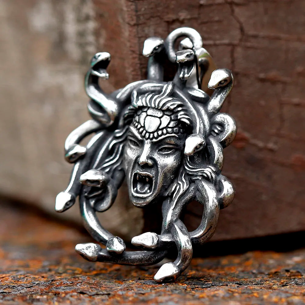 2023 New Design 316L Stainless Steel Men's Medusa Pendant Necklace Vintage Accessories Fashion Party Gift free shipping