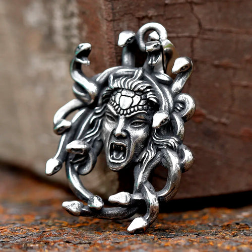2023 New Design 316L Stainless Steel Men's Medusa Pendant Necklace Vintage Accessories Fashion Party Gift free shipping