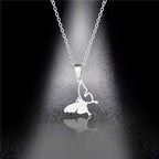 Star of David Heart Pendant Necklace — Stainless Steel