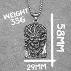 Tibetan Demon Stainless Steel Pendant Necklace