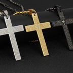 Catholic Cross Stainless Steel Pendant Necklace