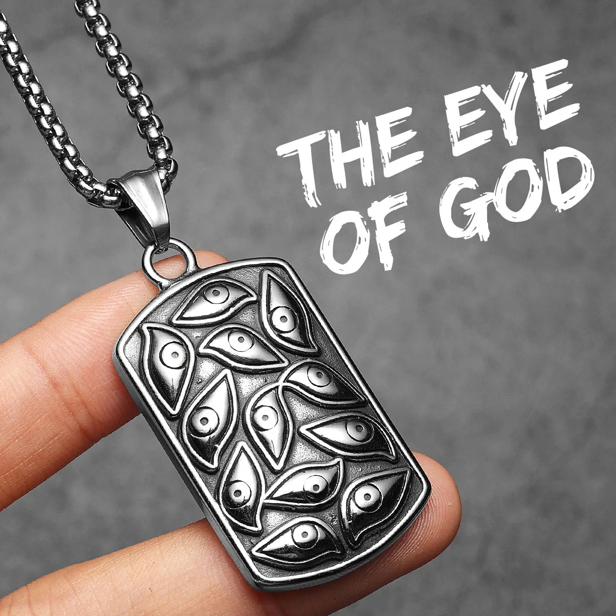Eye of God Pendant Necklace — Stainless Steel