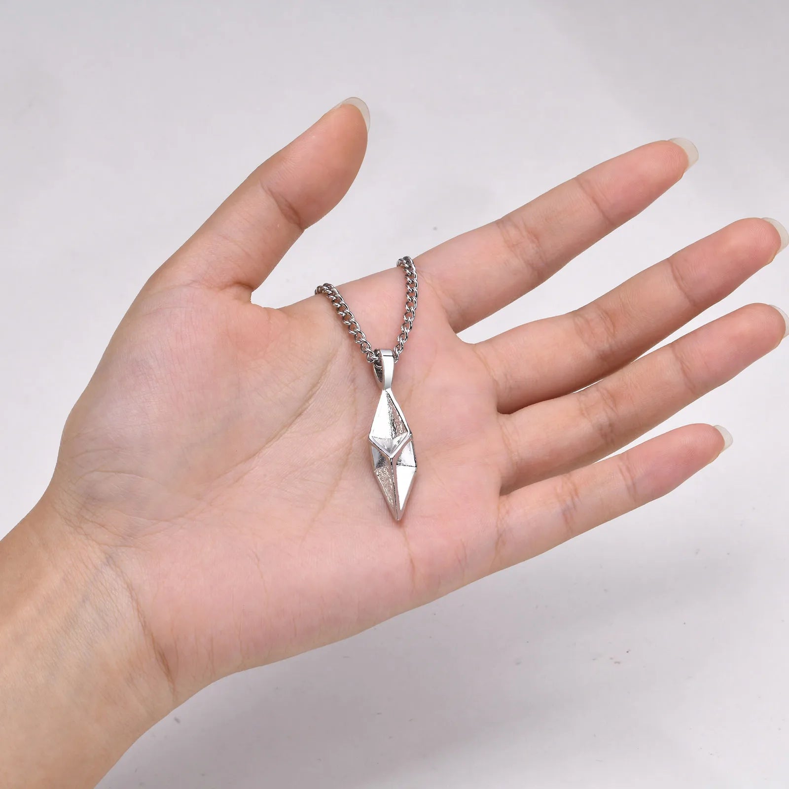 Star 4-Pointed Pendant Necklace — Stainless Steel