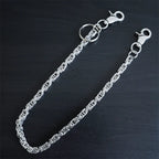 Biker Motorcycle Long Wallet Keychain — Stainless Steel