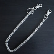Biker Motorcycle Long Wallet Keychain — Stainless Steel