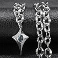 Star Steel Pendant Punk Kpop Shiny Bling Choker
