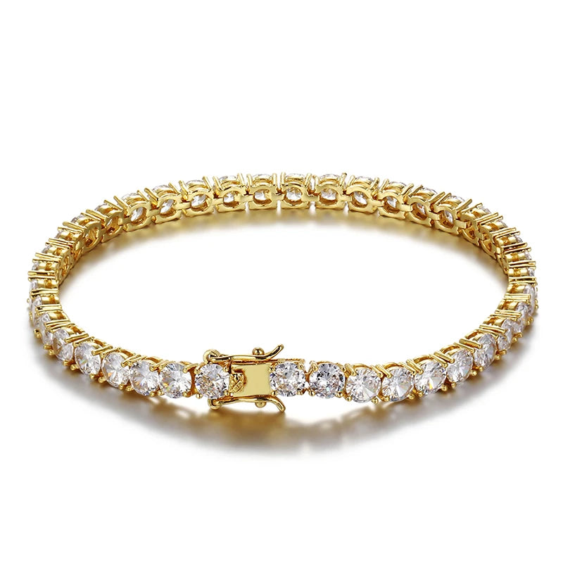 Iced Out Tennis Bracelet Stainless Steel 3/4/5/6MM