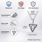 Vintage Geometric Necklaces for Men,Stainless Steel Celtic Knot Necklace,Gothic Punk Jewelry Gift for Husband Son Dad