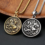 Saint George Dragon Pendant — Stainless