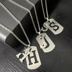 Steel Pendant 316L Initials Letter Name