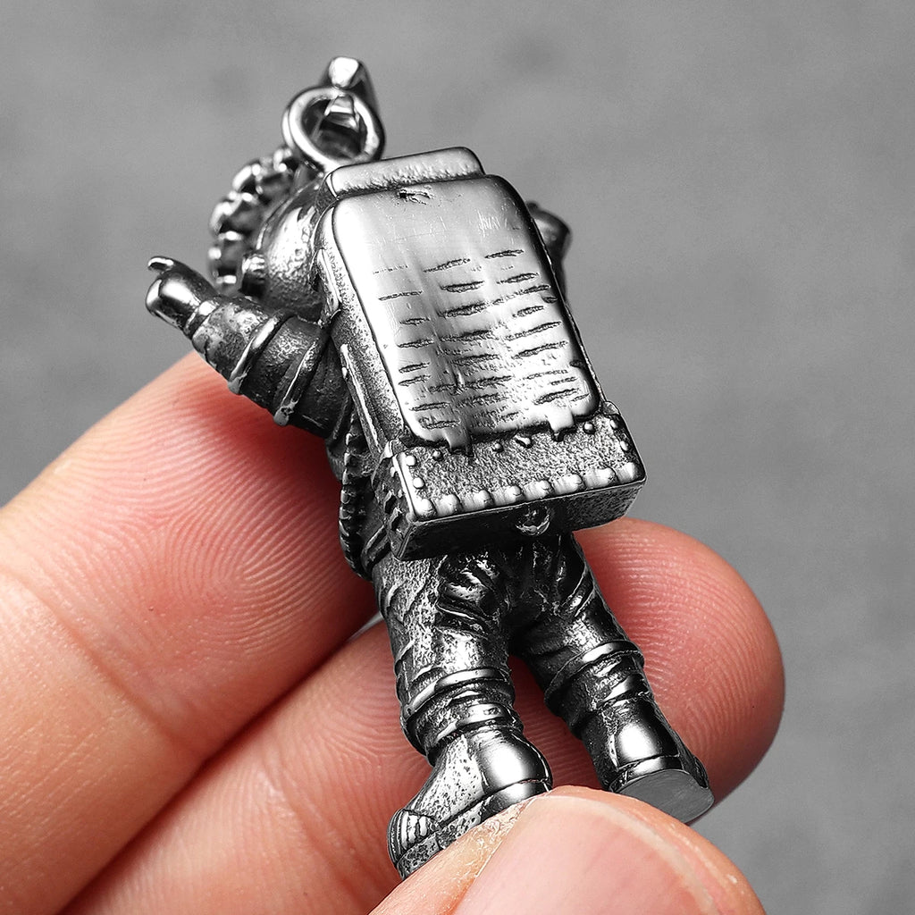Astronaut Pendant Necklace — Stainless Steel