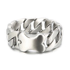 31mm Men's Heavy Bracelets Stainless Steel Cuban Chain Brushed Shiny Chunky Bracelet Bangle For Men Silver Color Jewelry