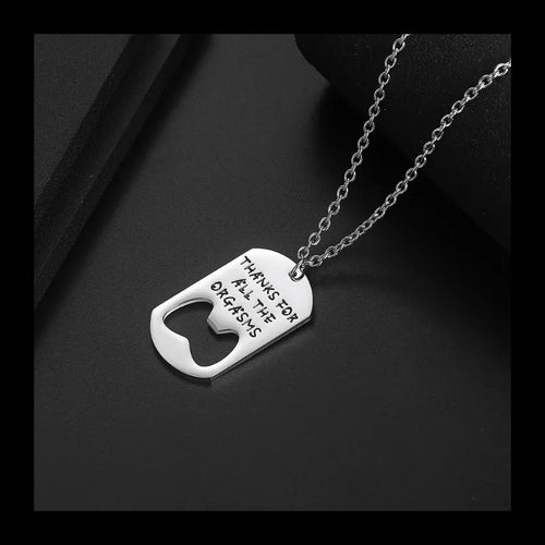 Bone Sweater Pendant — Stainless Steel