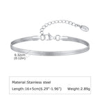 Silver Chain Bracelet Set 7pcs — Stainless Steel