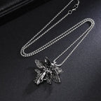 Six-Wing Angel Pendant Necklace — Stainless Steel