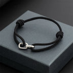 Fashion Simple Weaven Milan Rope Adjustable Bracelet Men Women Charm Steel Buckle Survival Wristband Couple Jewelry