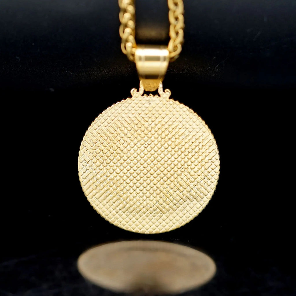 Hip Hop New Men's Lion King Tag Personalized Men's Jewelry 316L Stainless Steel with Rhinestone Necklace Pendant Jewelry