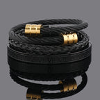 3pcs Luxury Stainless Steel Man Bracelet Set Roman Number Bangles Women Jewelry Couple Gift