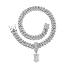 Fashion Shining A-Z Letter Pendant Zircon Inlaid Charm Necklace 26 Initial Alphabet Name Clavicle Chain Party Jewelry Gift