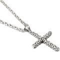 Men's Cross Pendant Neck Necklaces for Man Stainless Steel Pendant Necklace Christian Jewelry Meaningful Religious Gift