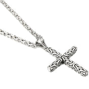 Christian Cross Pendant Necklace — Stainless Steel