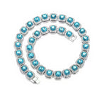 Silver Color Hip Hop Tennis Chain Bracelet 1 Row Square Cz Stone Iced Out Bling Bracelets For Men Women 18cm New Year Jewelry