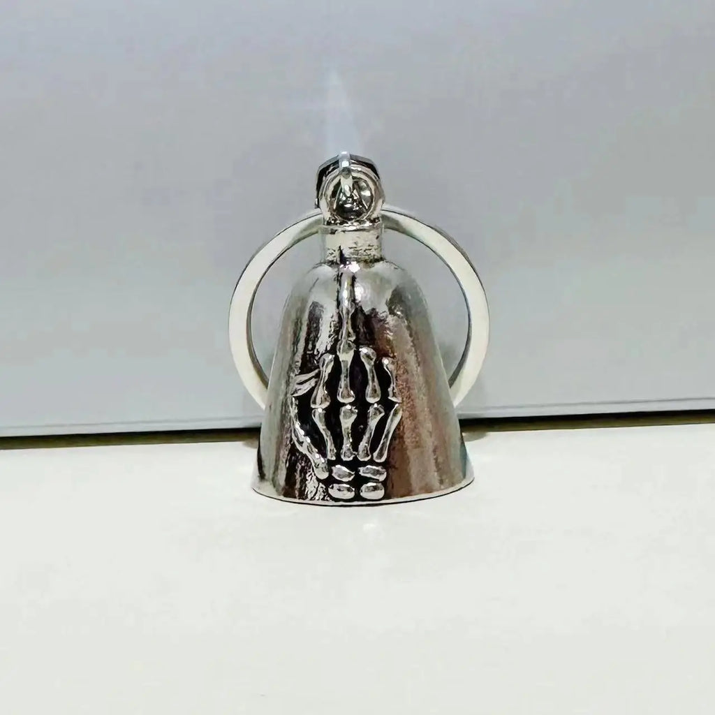 Moto Bell Steel Pendant Retro Skeleton Palm Middle